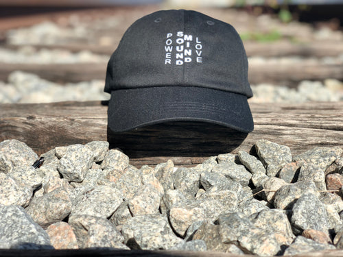 Power, Love, & Sound Mind-Dad Hat (Black)